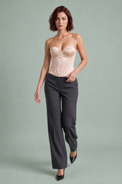 Bustier corset décolleté cœur laçage dos | Vue en mouvement | Lounelle Paris