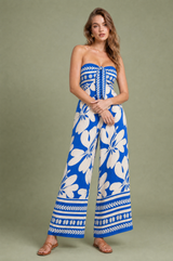 Zwarte bustier jumpsuit met blote rug