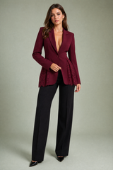 Getailleerde blazer met kant