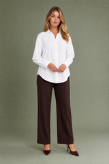 Vloeiende blouse met overhemdkraag