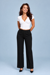Crop top met gekruiste V-hals