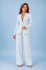 Blazer en wijde broek ensemble