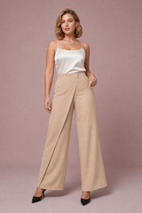 Asymmetrische hoge taille broek