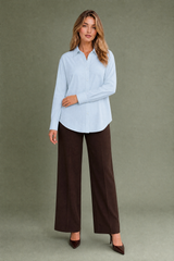 Vloeiende blouse met overhemdkraag