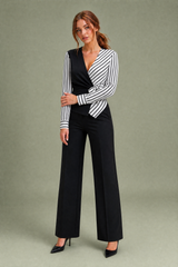 Blouse col V effet portefeuille