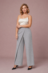 Asymmetrische hoge taille broek