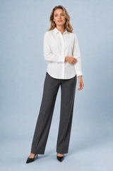 Lange mouwen, vloeiende blouse