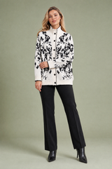 Gilet jacquard met opstaande kraag