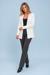 Blazer mi-long col V