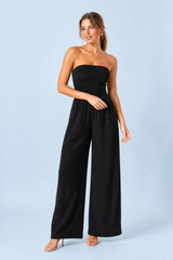 Bandeau-jurk met wijde pijpen