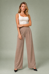 Hoge taille wijde broek
