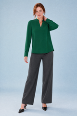 Vloeiende blouse met V-hals