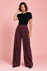 Hoge taille wijde pijpen broek