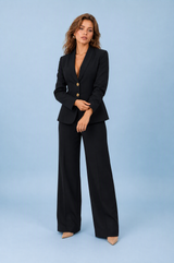 Blazer en wijde broek ensemble