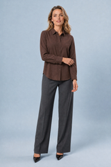 Lange mouwen, vloeiende blouse
