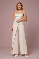 Asymmetrische hoge taille broek