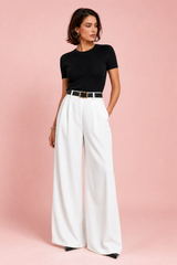 Hoge taille wijde pijpen broek
