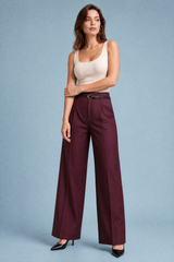 Wijde broek met hoge taille