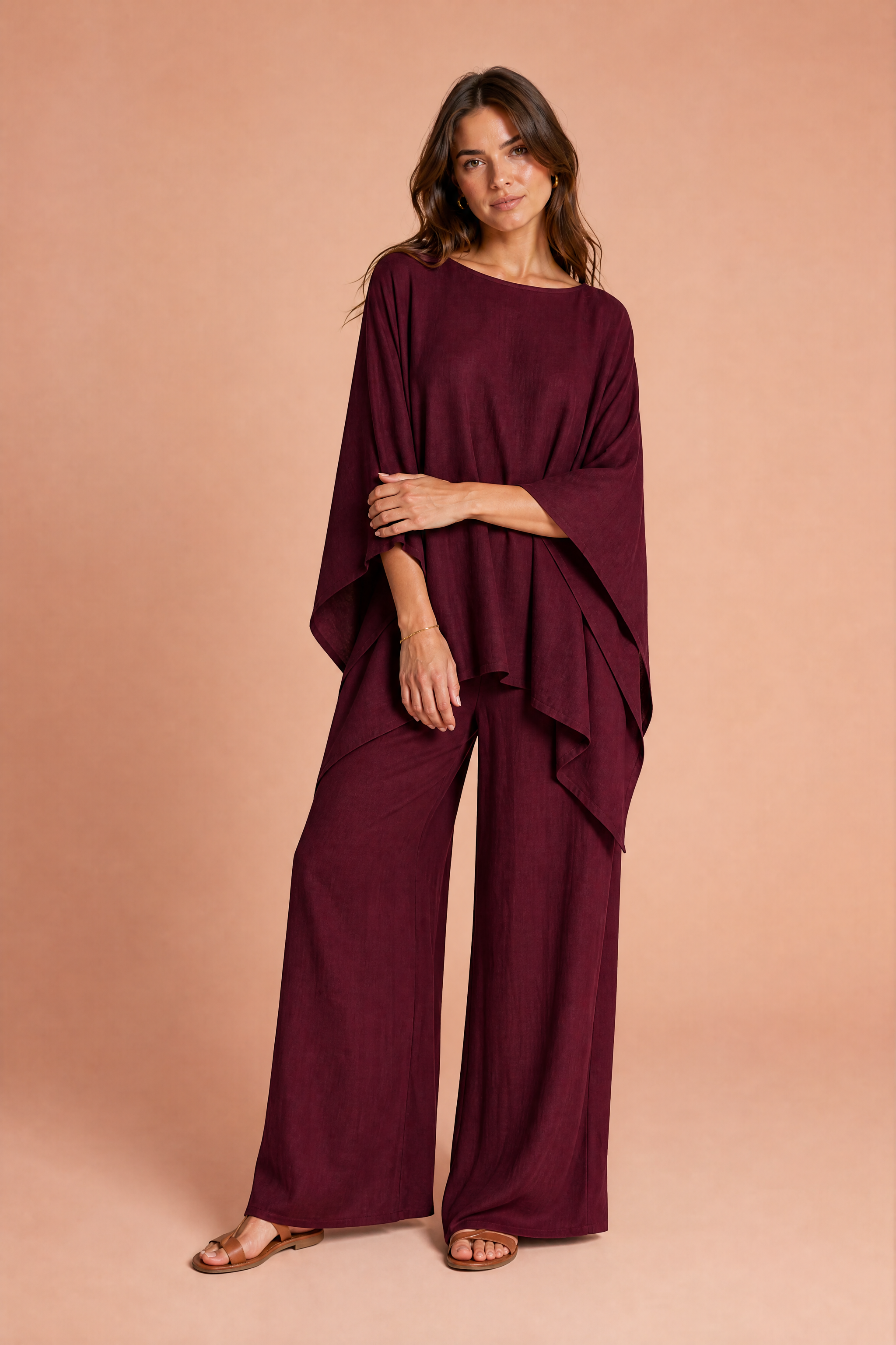 Ensemble ample encolure bateau | Variante Bordeaux | Lounelle Paris