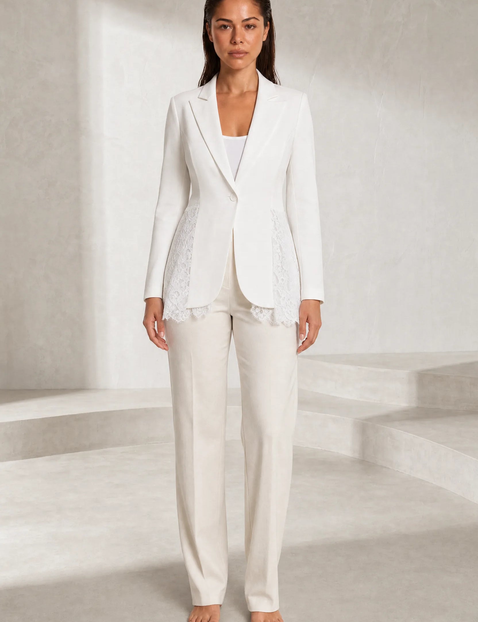 Blazer ajusté à dentelle | Lounelle Paris