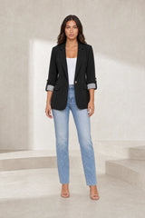 Getailleerde blazer met driekwartmouwen