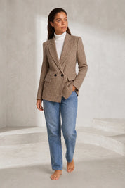Blazer ajusté motif pied-de-poule | Lounelle Paris