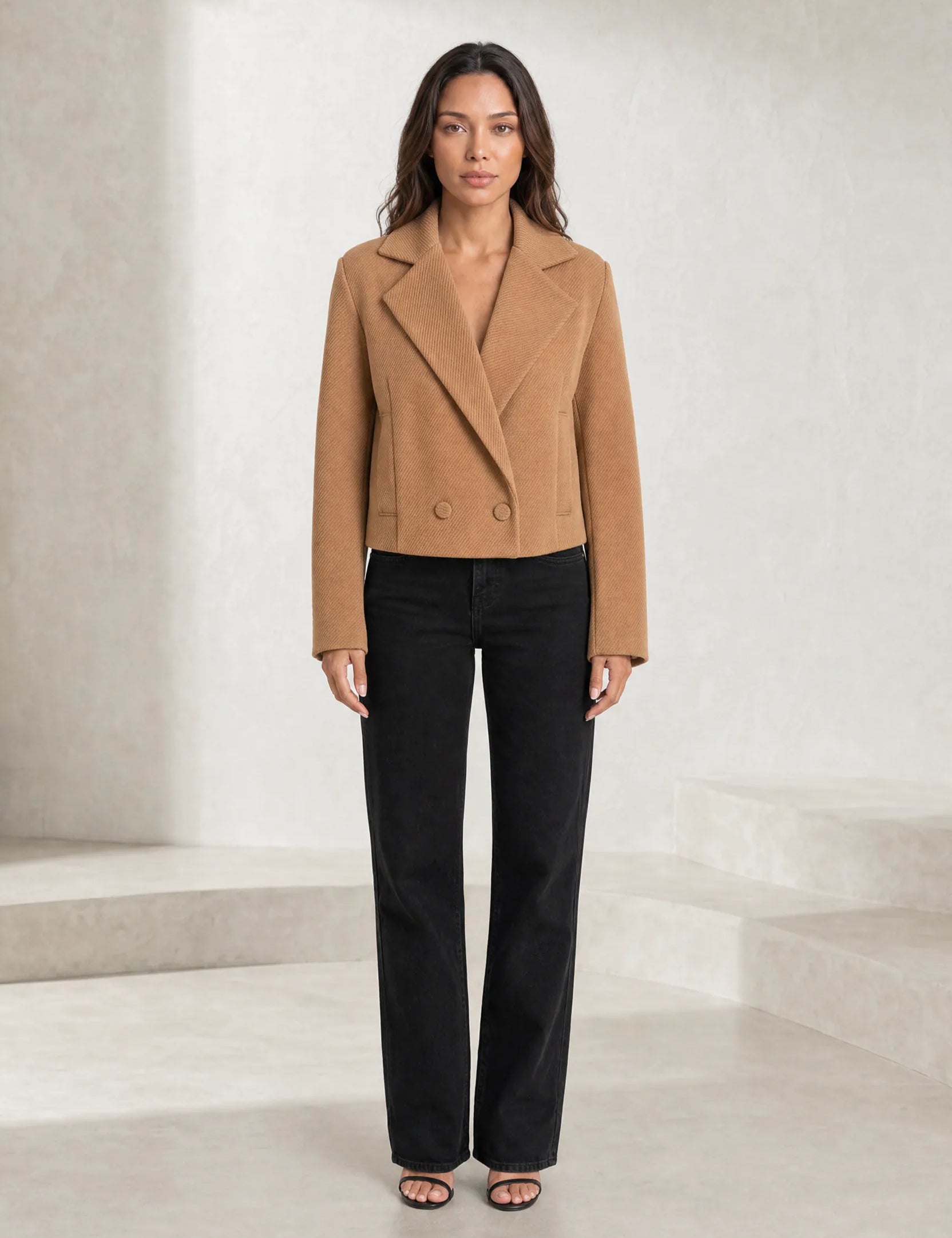 Blazer court ample à double boutonnage | Lounelle Paris