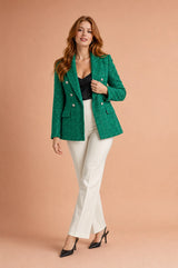 Blazer croisé en tweed
