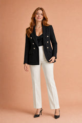 Blazer croisé en tweed