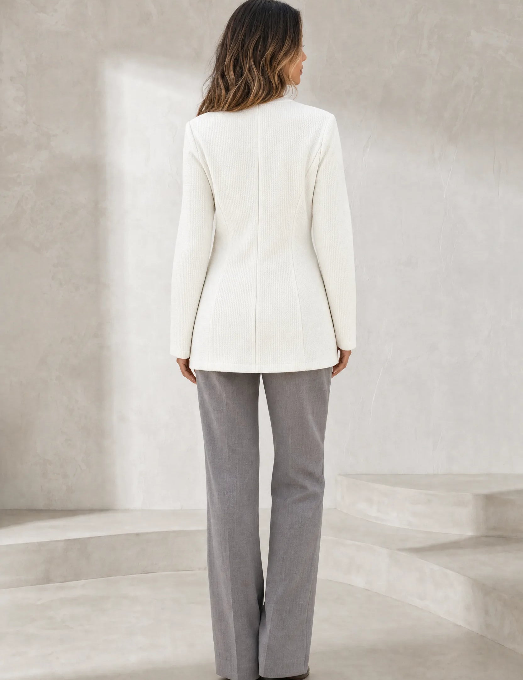 Blazer mi-long col V | Lounelle Paris