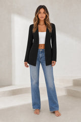 Blazer mi-long col V