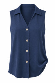 Blouse sansmanches col en V | Lounelle Paris