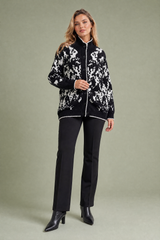 Gilet jacquard met opstaande kraag