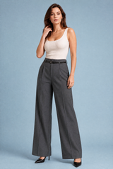 Wijde broek met hoge taille
