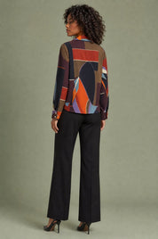 Chemise imprimée effet portefeuille | Vue de dos | Lounelle Paris