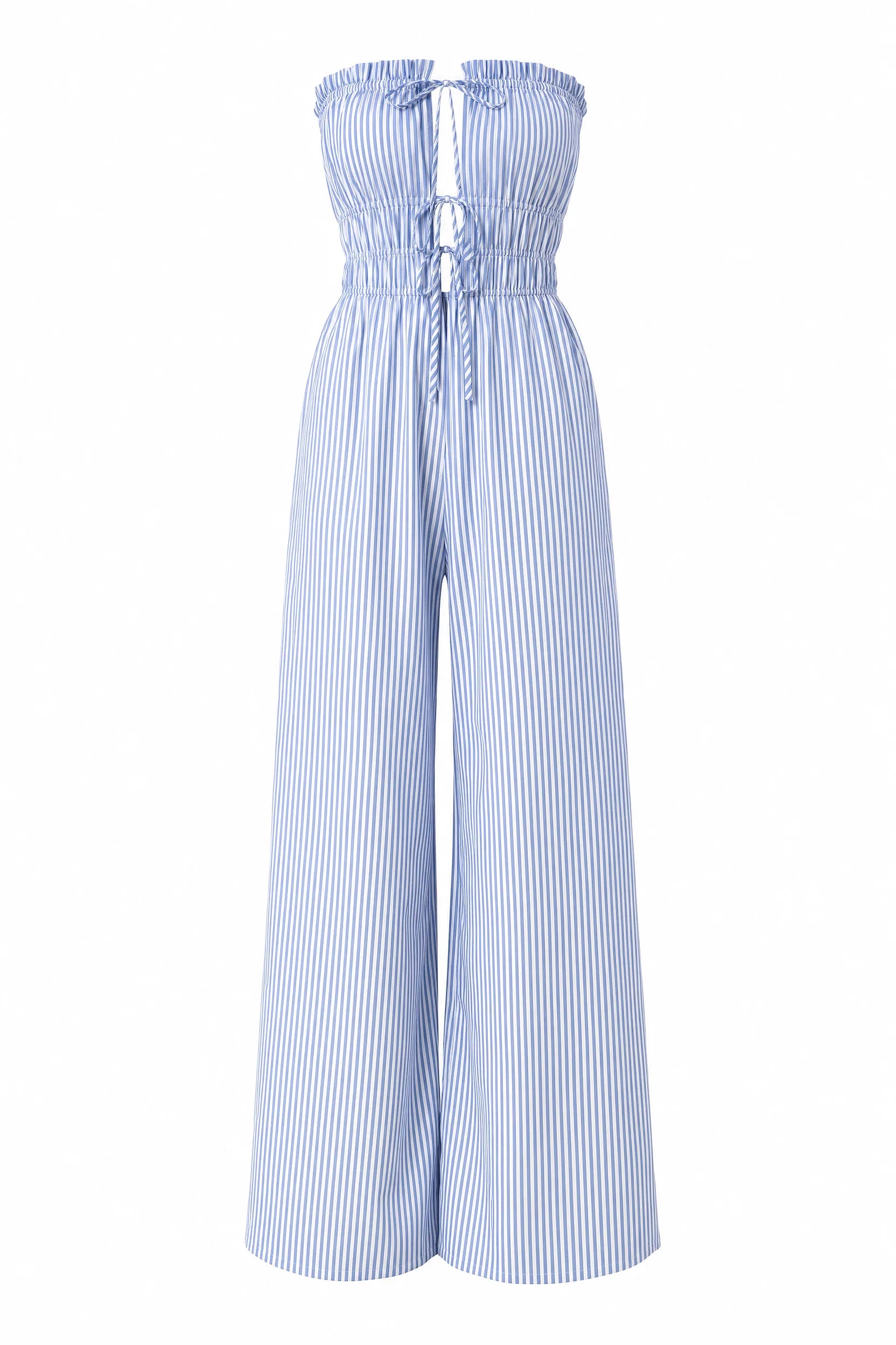 Combinaison bleue bandeau dos nu | Lounelle Paris