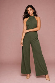 Combinaison col montant dos nu | Variante Vert | Lounelle Paris