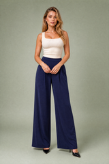 Hoge taille wijde broek