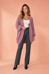 Gebreid ribgebreid midi-gilet