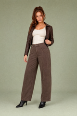 Ruime cargo broek met hoge taille
