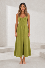 Robe midi à encolure carrée