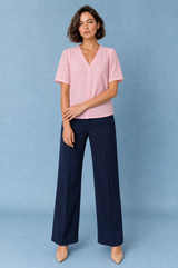 Blouse witte V-hals ajour