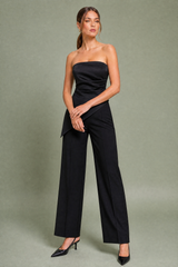 Asymmetrische gerimpelde top bustier
