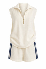 Ensemble short ample col zippé | Lounelle Paris