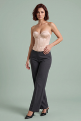 Bustier corset hartdecolleté rugvetering