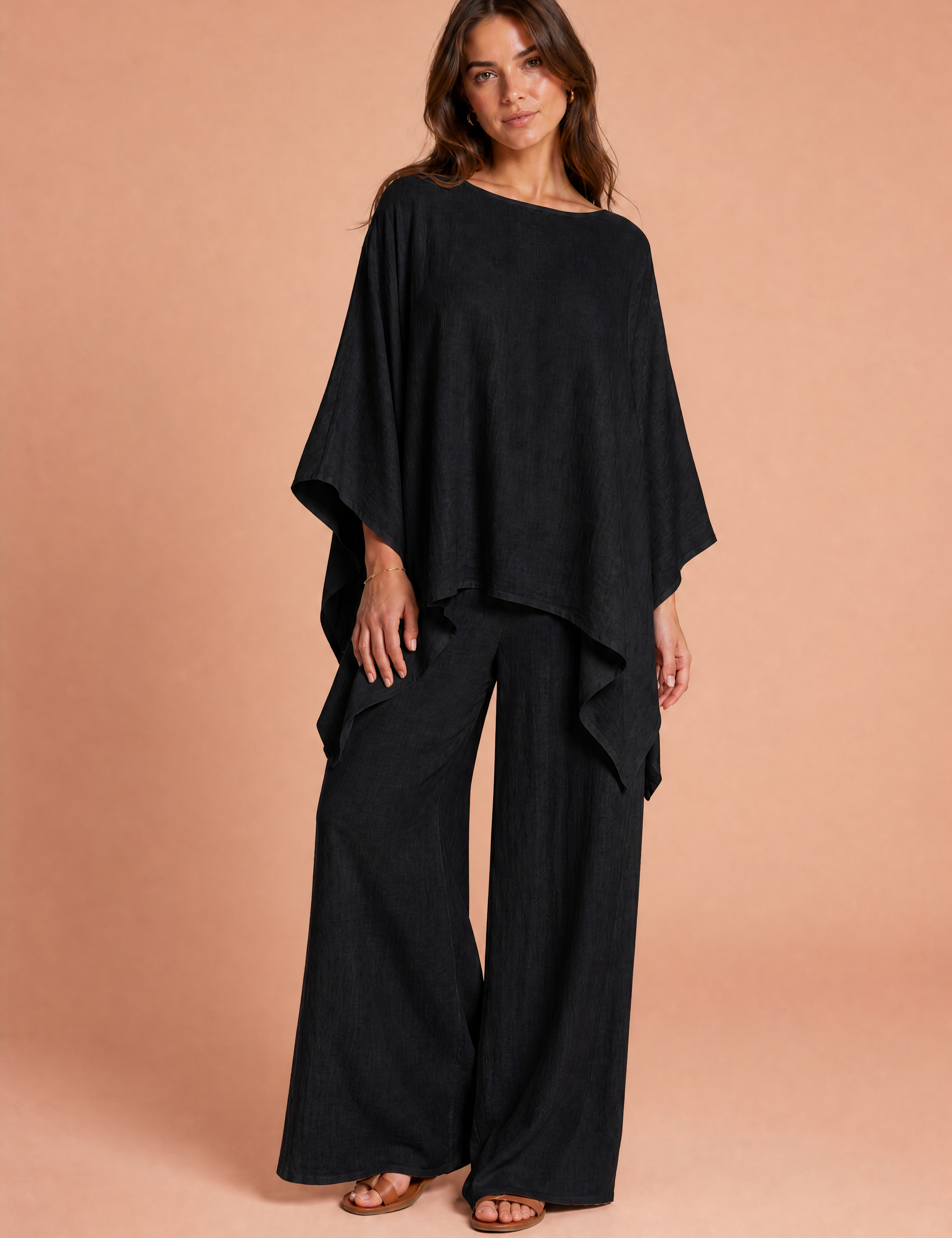 Ensemble ample encolure bateau | Variante Noir | Lounelle Paris
