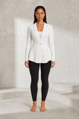 Gilet blazer texturé coupe ajustée