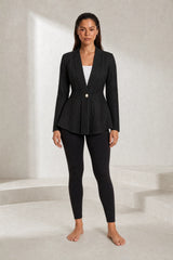 Gilet blazer texturé coupe ajustée