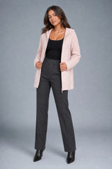 Gebreide gilet met capuchon en rits