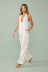 Ruime halterjumpsuit